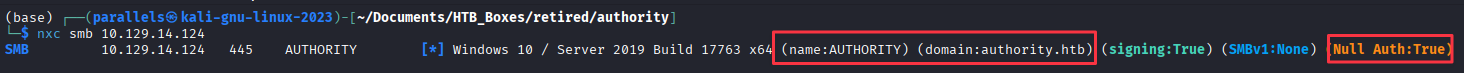 NXC confirming null authentication is enabled