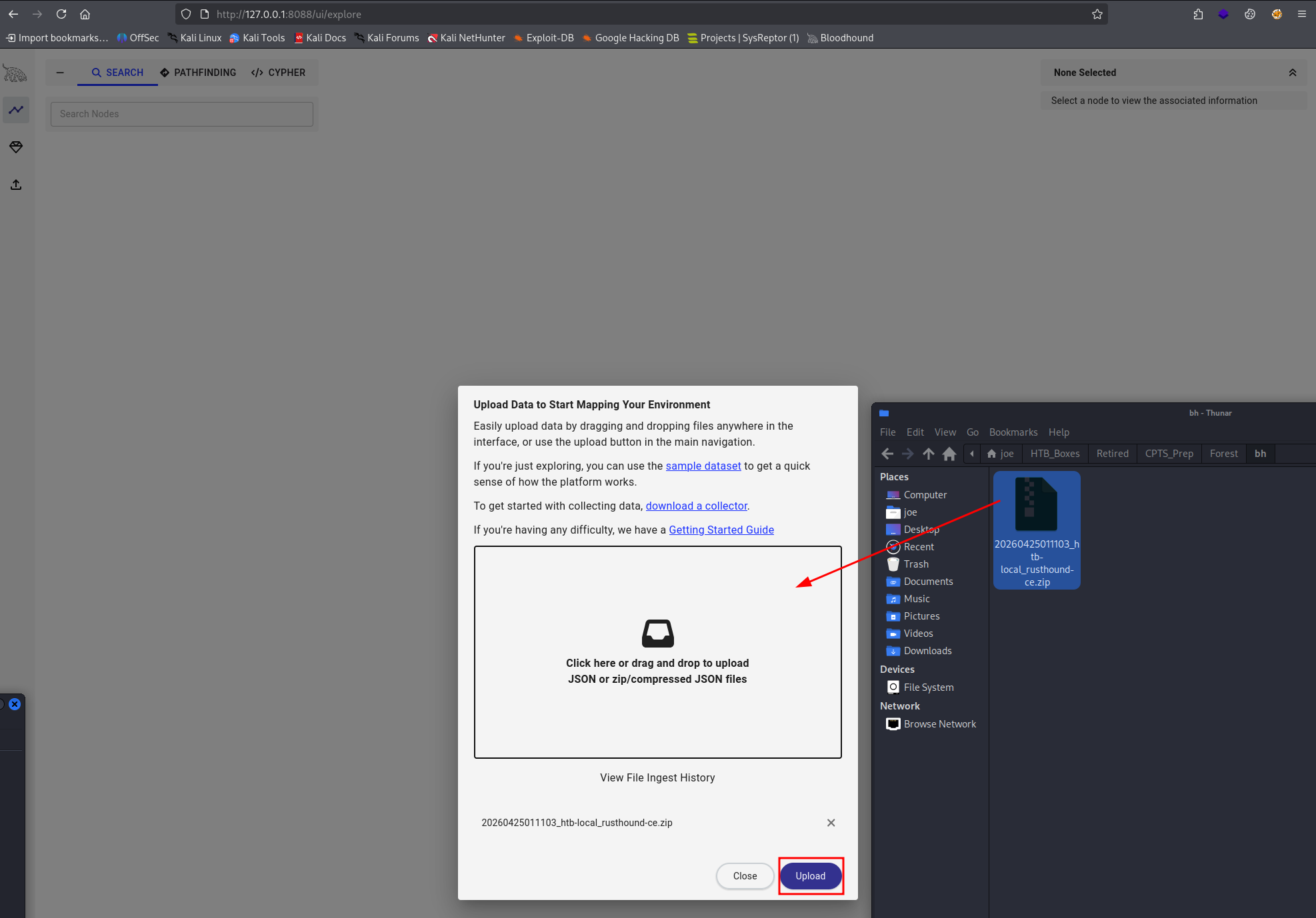 RustHound-CE collecting BloodHound data