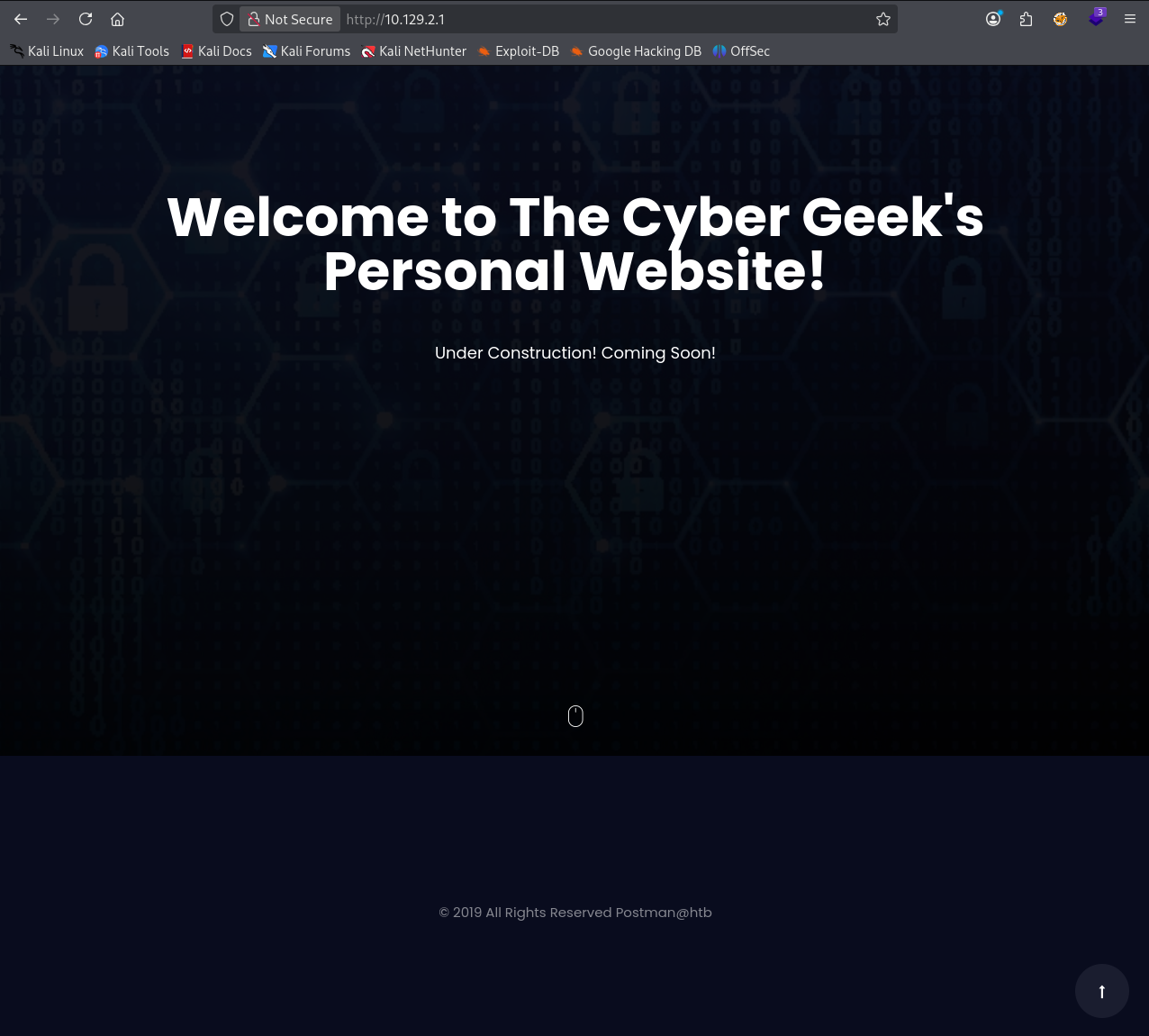 Port 80 static website homepage