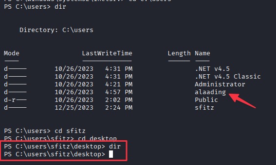 sfitz Desktop — no flag present