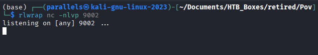 Listener ready for alaading shell