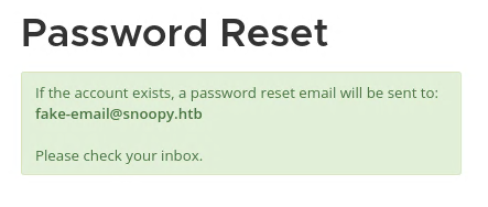 Password reset with fake email returning generic response