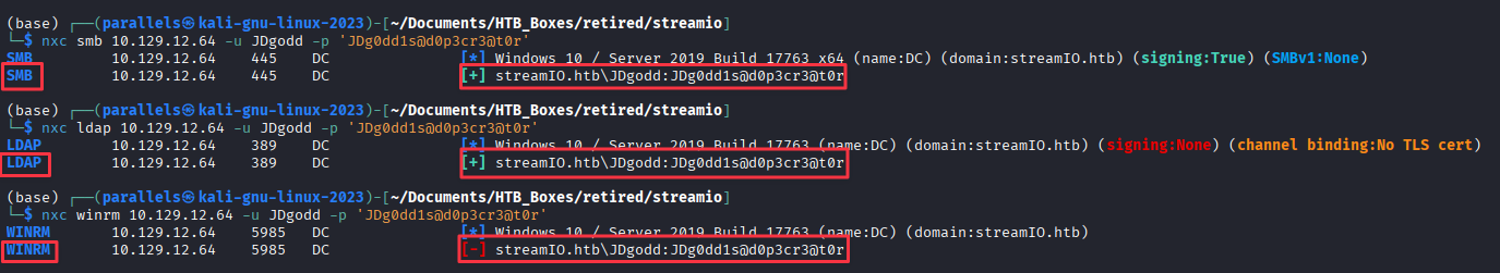NXC confirming JDgodd credentials are valid